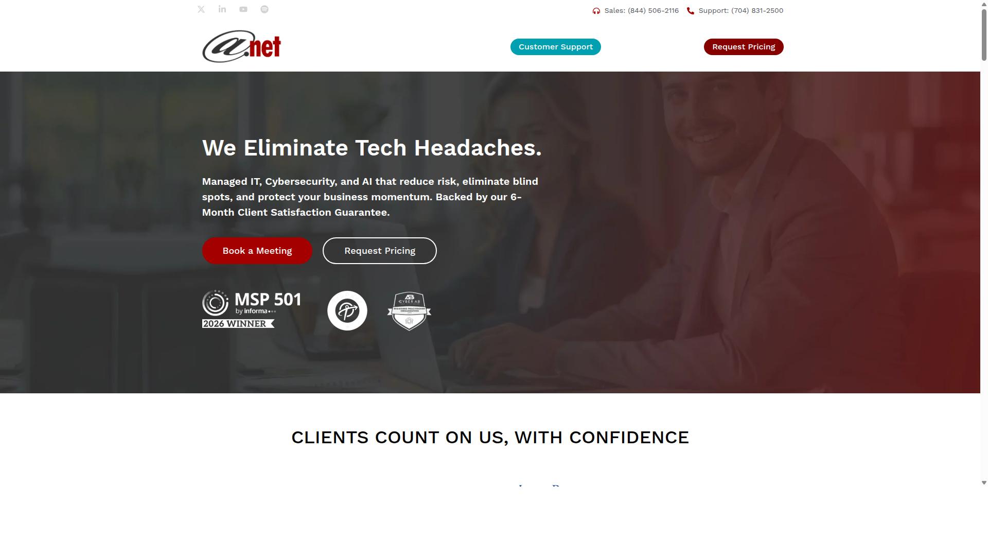 AT-NET Services website